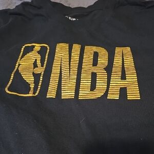 NBA Black Tee with White Logo